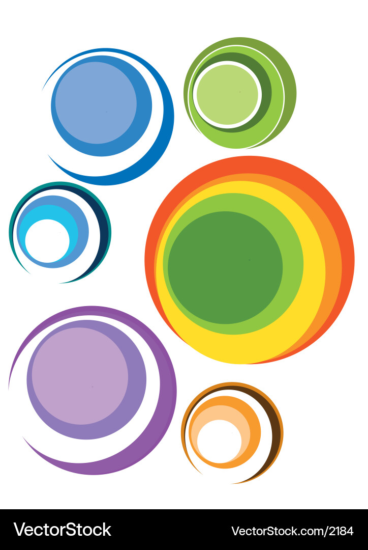 Colorful Circle Patterns Vector Image