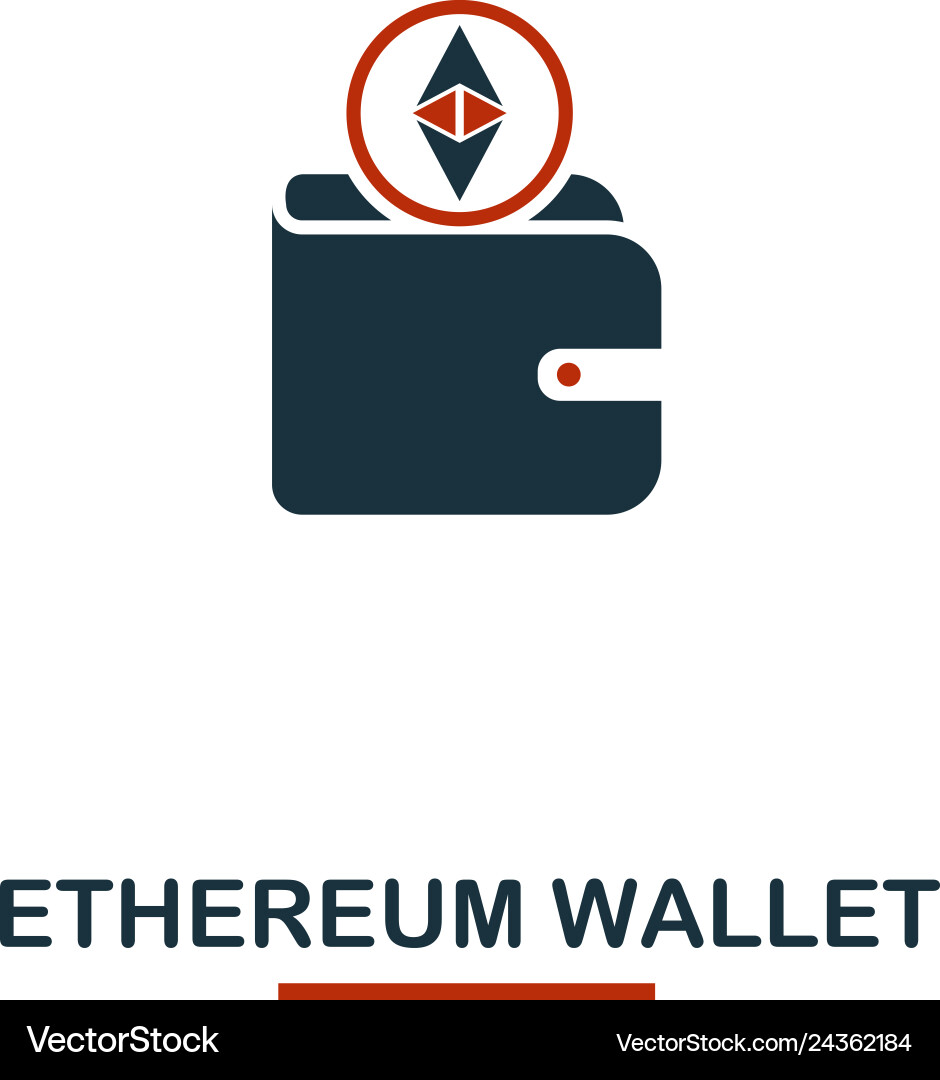 Ethereum wallet icon creative two colors design – Royalty-Free Vector |  VectorStock