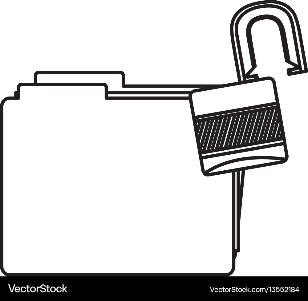 Figure file and open lock icon Figure file and open lock icon vector image