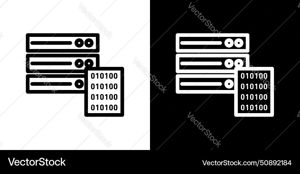 Master data icon set management server Master data icon set management server vector image