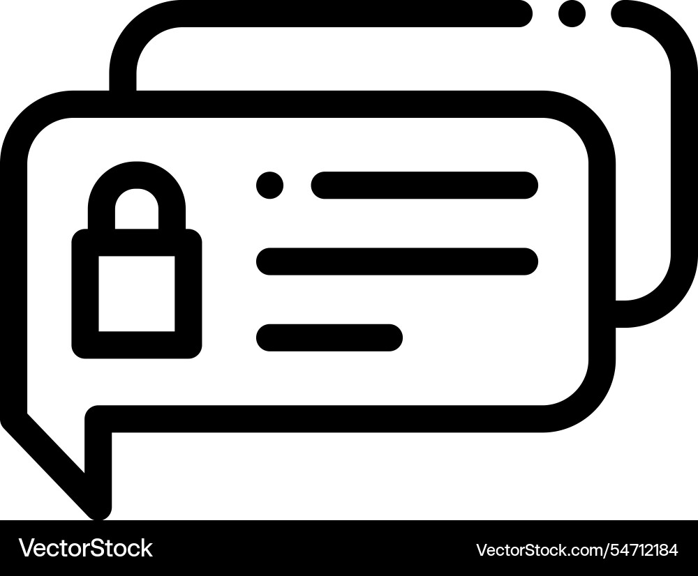 Message icon thin linear style design isolated Message icon thin linear style design isolated vector image