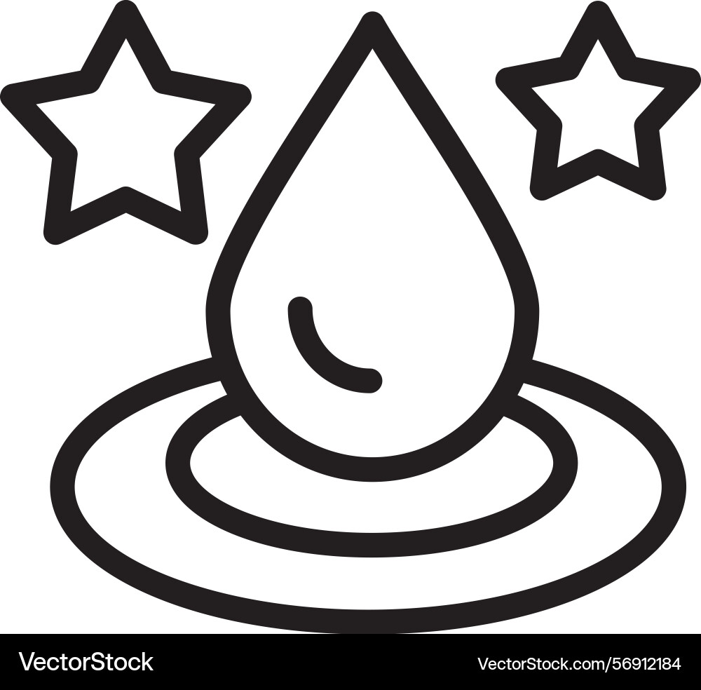 Pure drop linear style icon design Vector Image