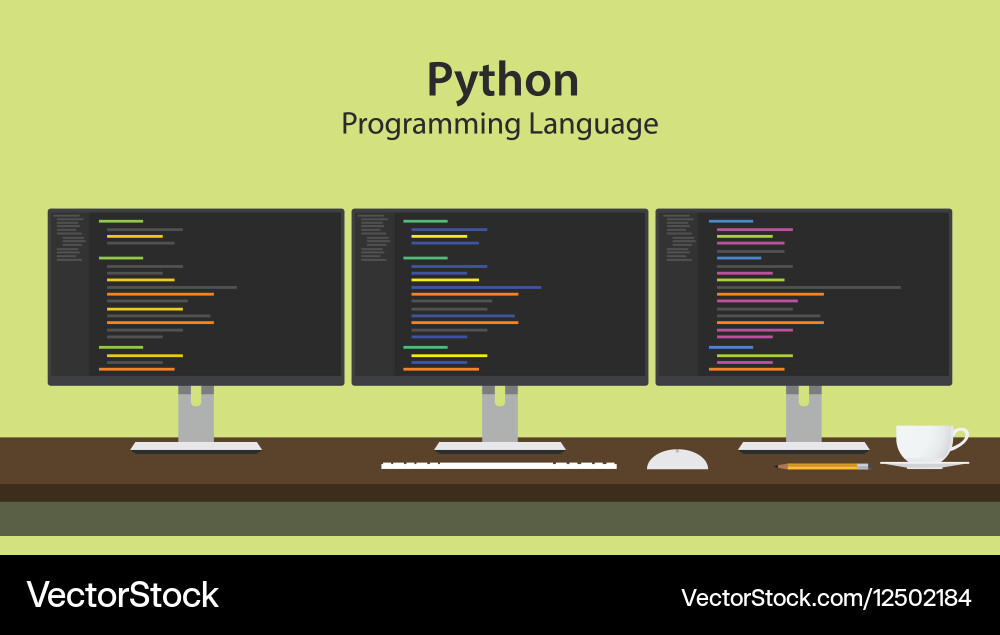 Python Programmiersprache vektorbild