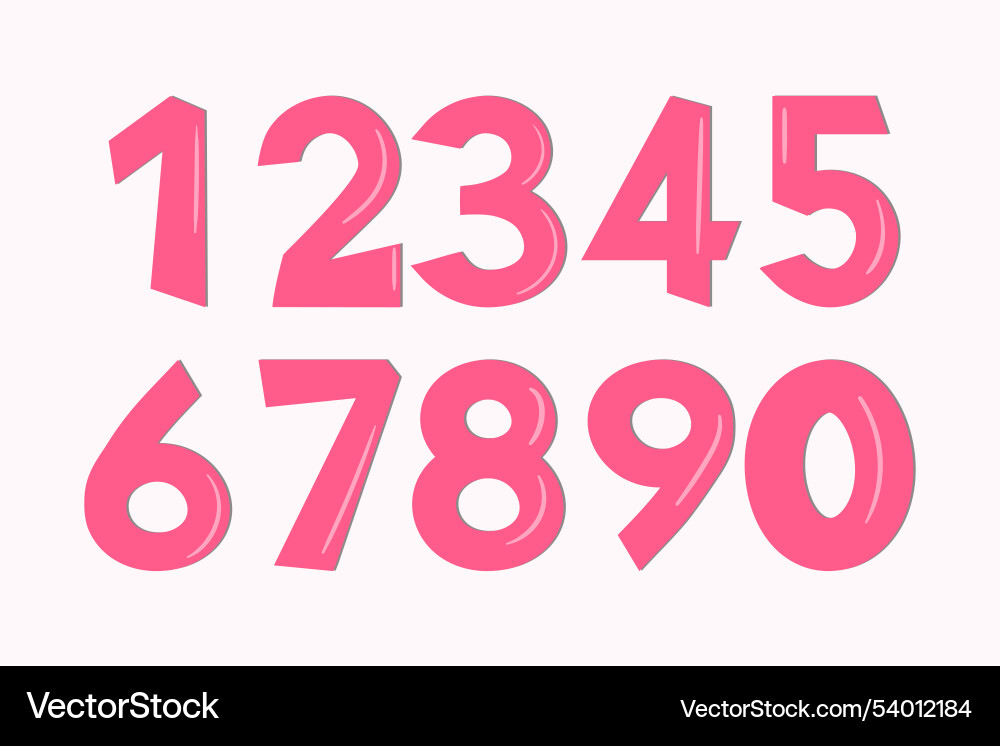Set of colorful numbers Set of colorful numbers vector image