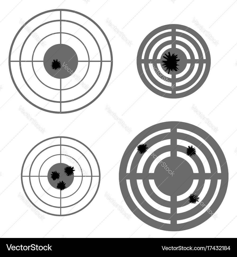 Set of different using targets Vector Image