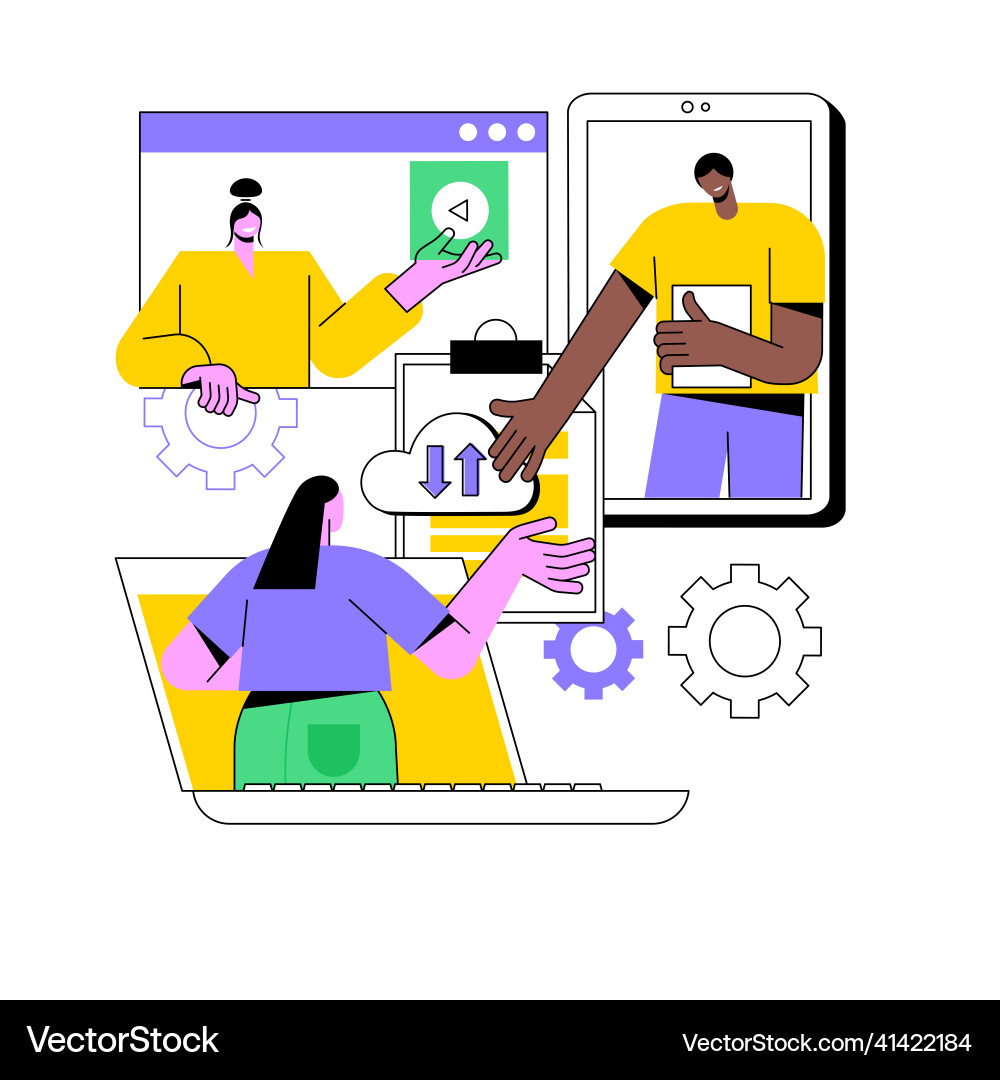 Shared document abstract concept Shared document abstract concept vector image