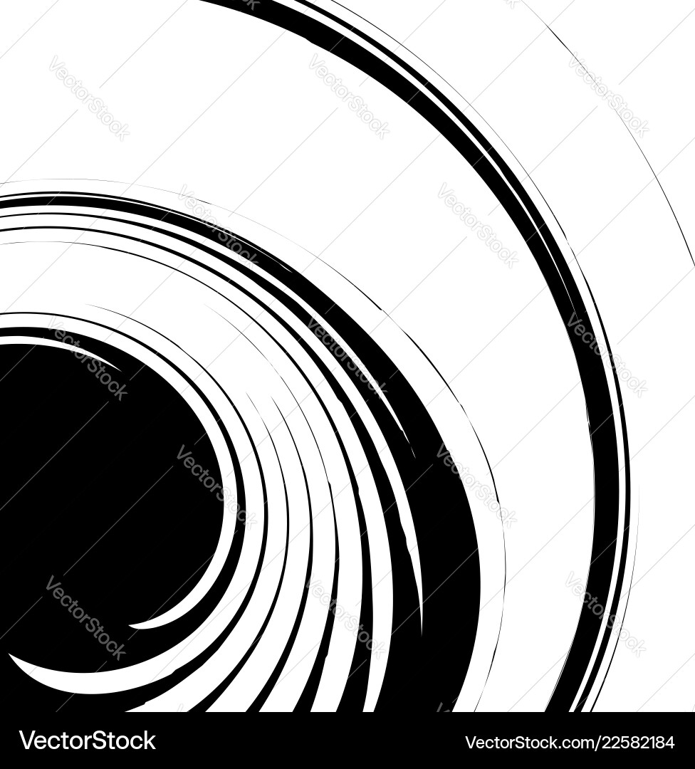 Spiral spreading from corner abstract element Spiral spreading from corner abstract element vector image
