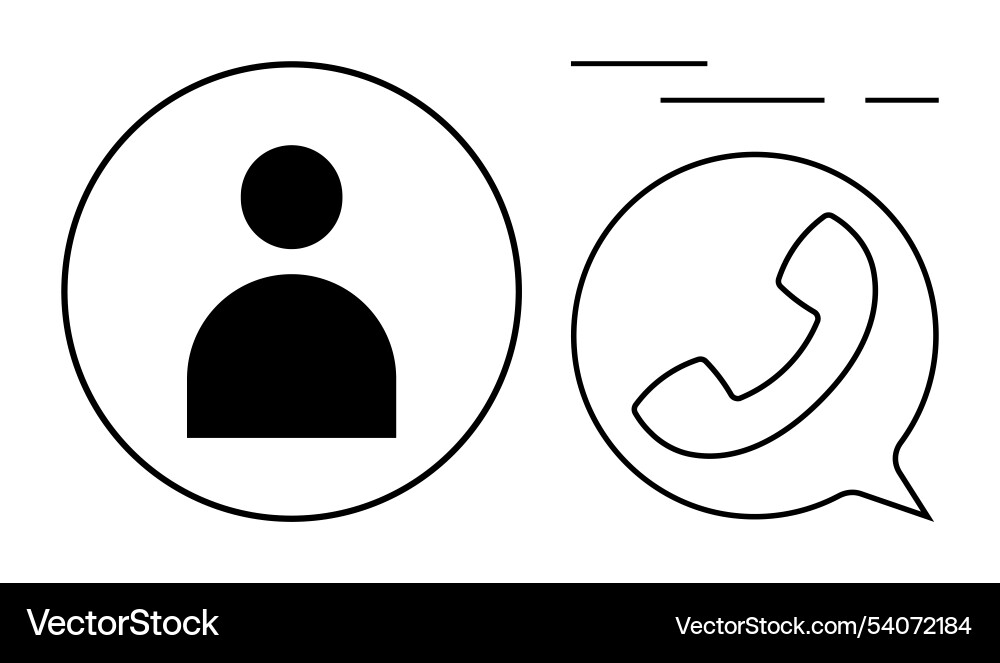 User profile and messaging icon with communication User profile and messaging icon with communication vector image