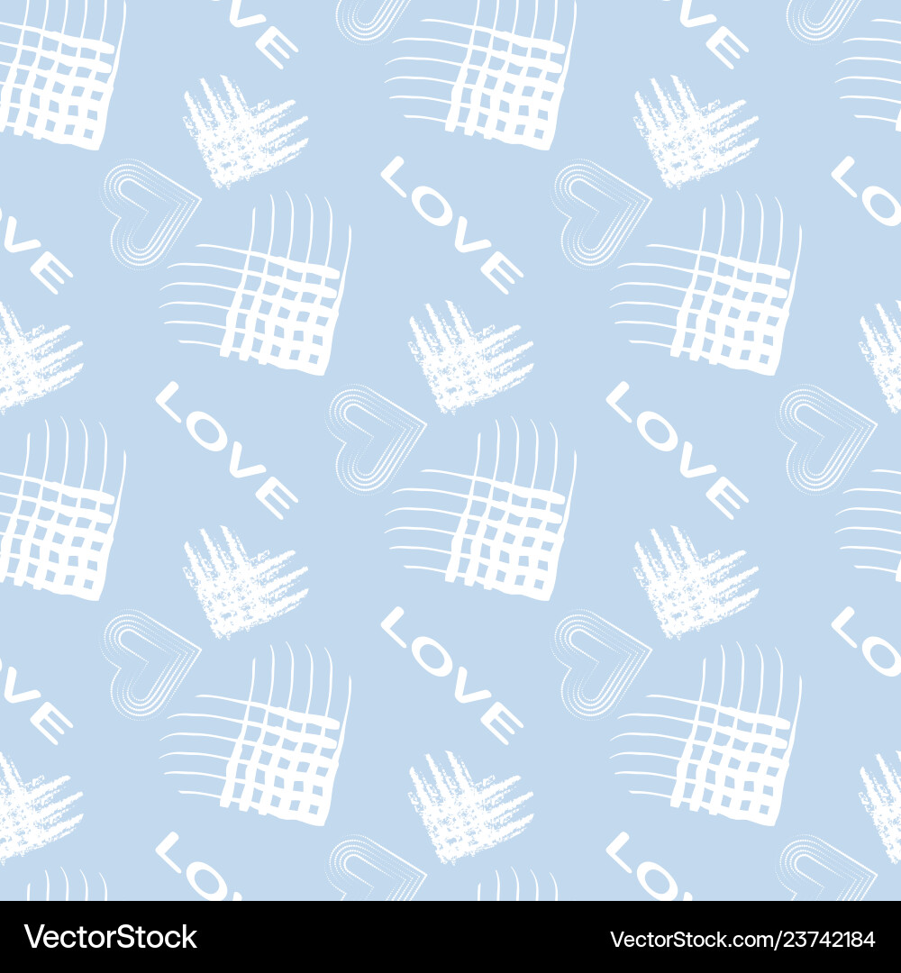 Valentines day print seamless pattern vector image