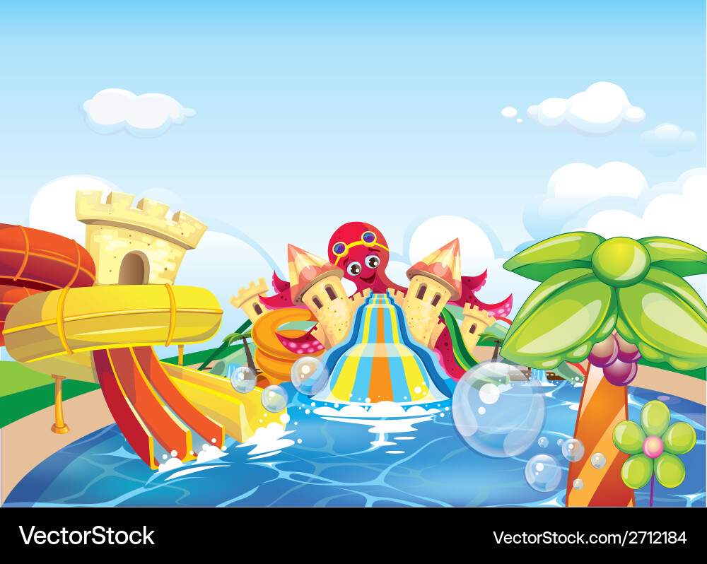 Water park big Royalty Free Vector Image - VectorStock
