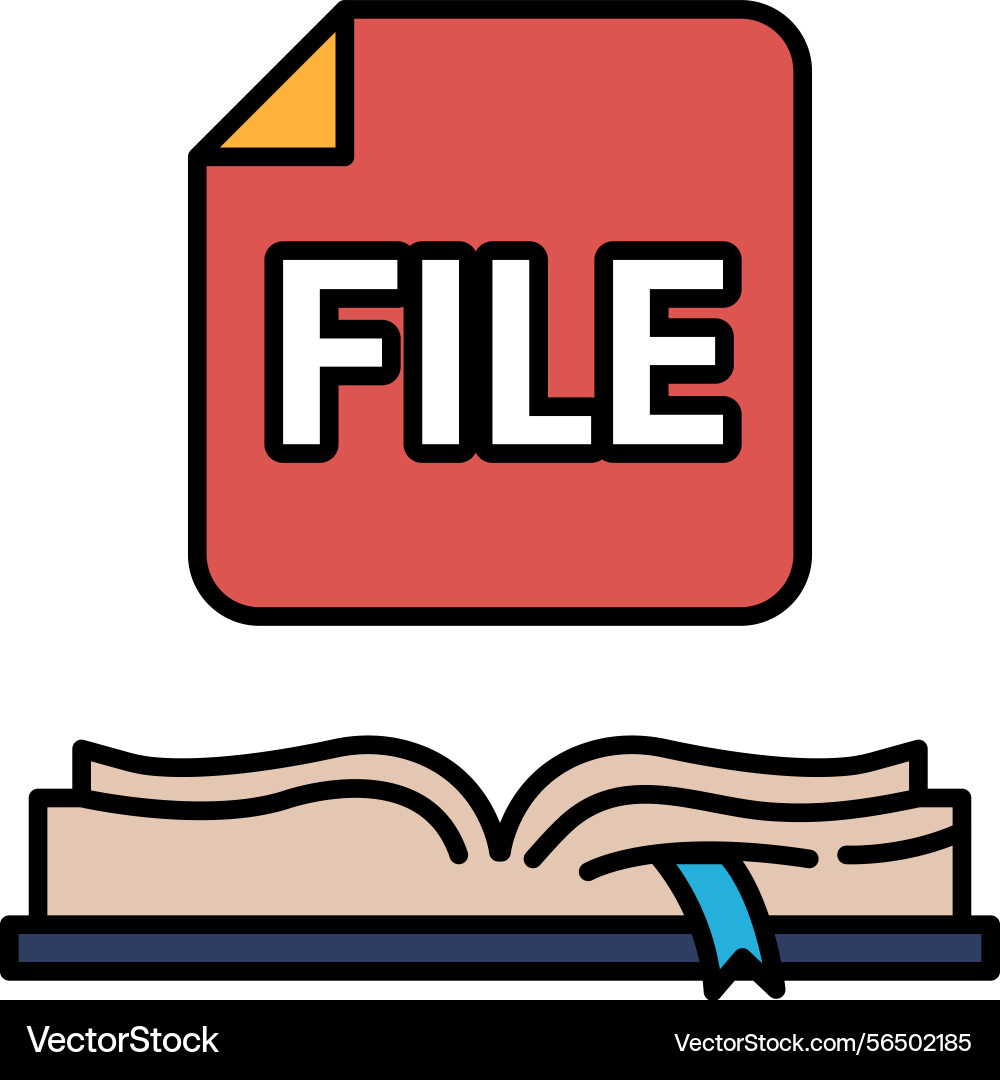 A red file folder with white background A red file folder with white background vector image