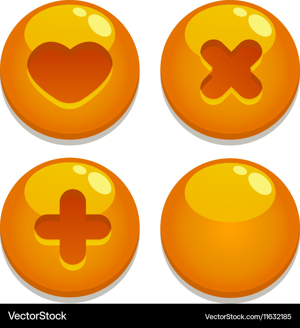 A set of buttons for gaming interfaces vector image