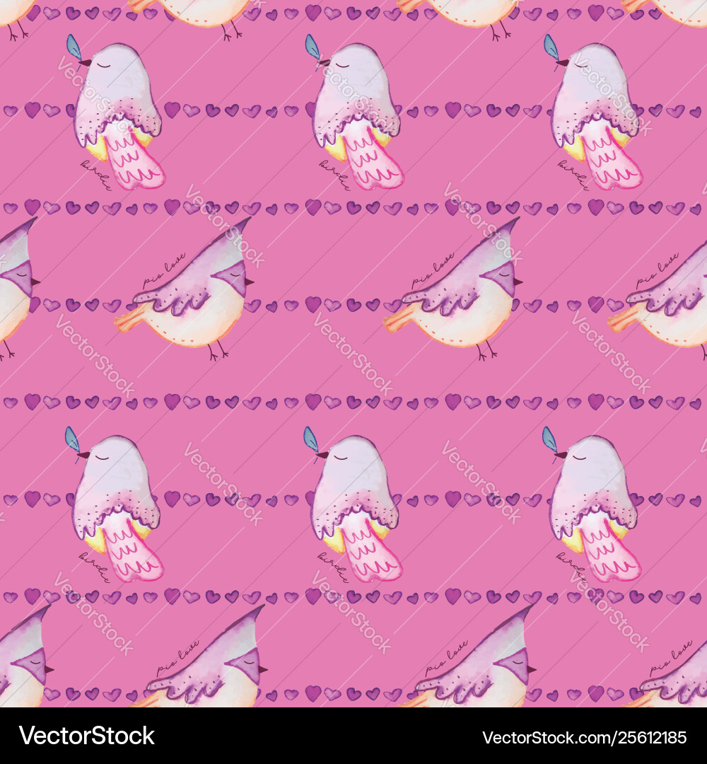 Birds seamless repeat print pattern tile Birds seamless repeat print pattern tile Vector Image