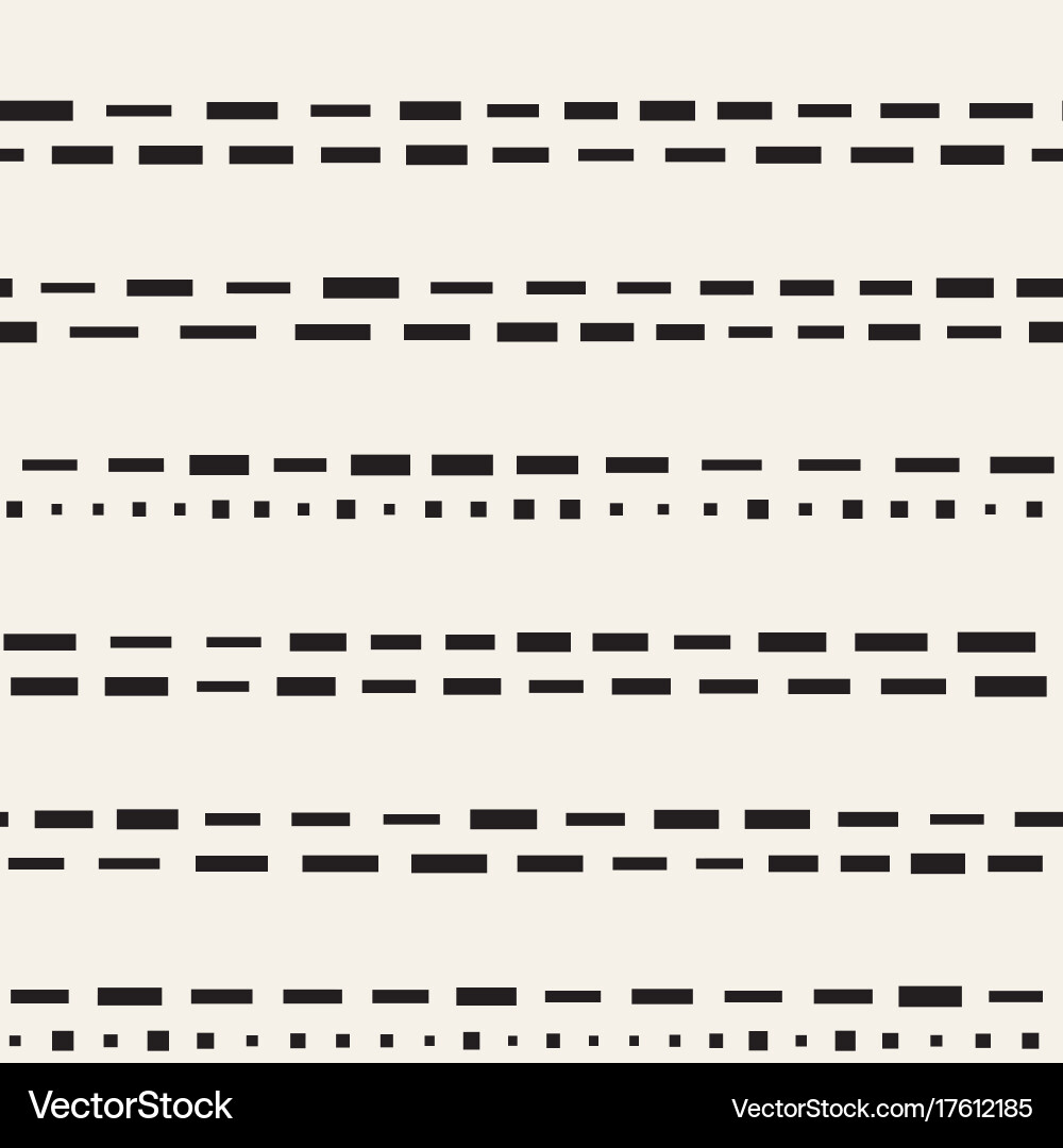 Black and white irregular dashed lines pattern vector image