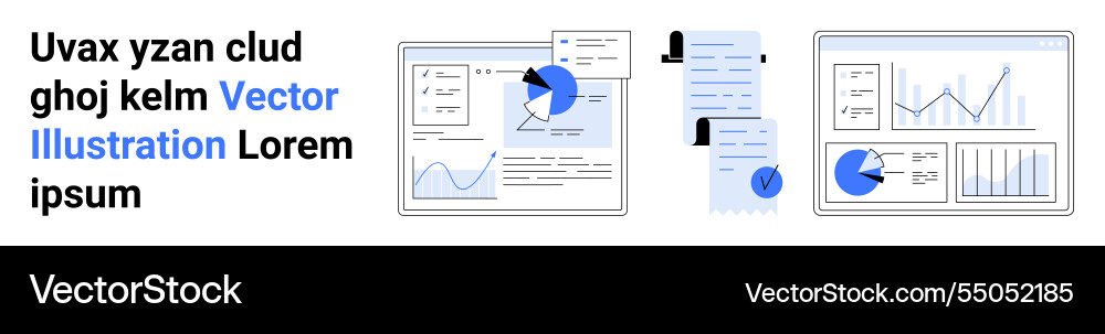 Data analytics and reporting interface with graphs Data analytics and reporting interface with graphs Vector Image
