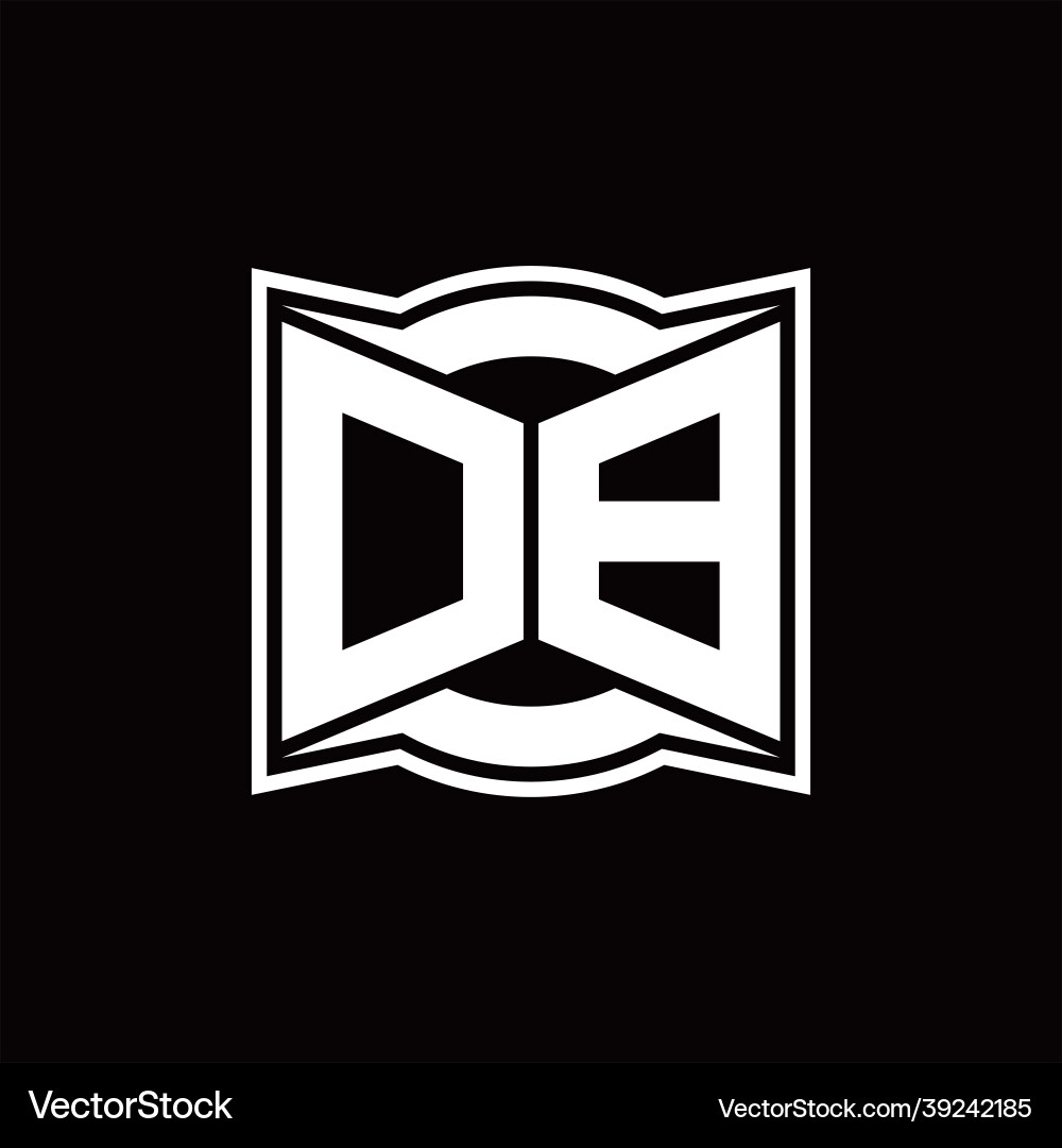 Db logo monogram with abstract shape design Vector Image