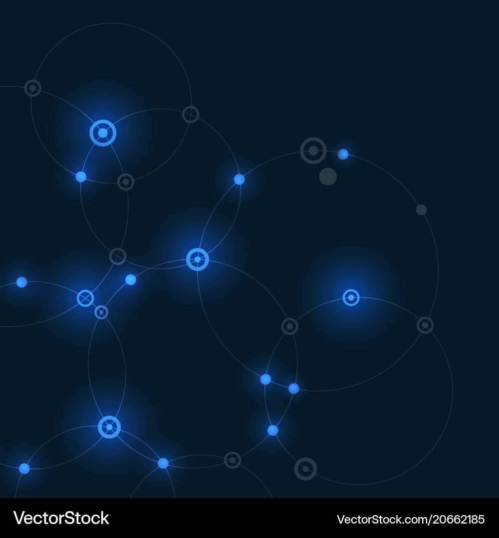 Digital glow effect lines circle connect Digital glow effect lines circle connect vector image