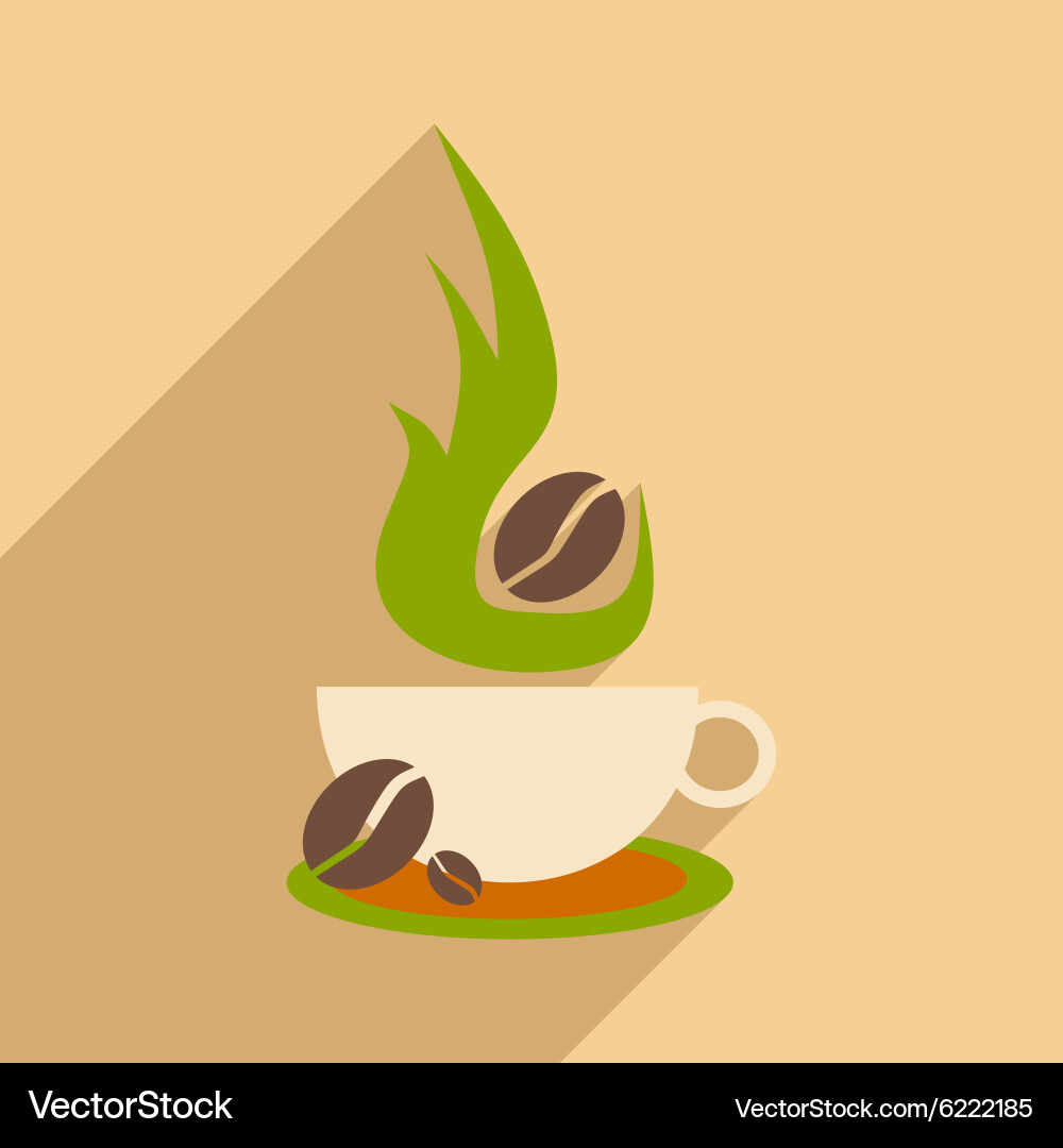 Flat with shadow icon and mobile application Vector Image