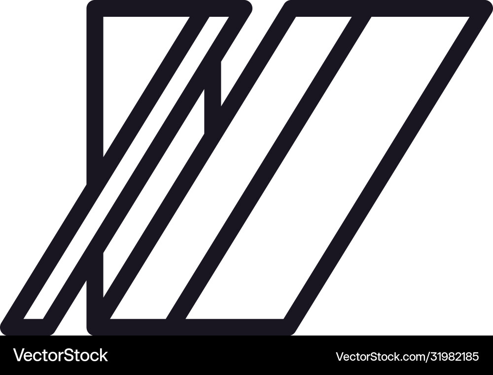 Geometric and abstract check mark line style icon Geometric and abstract check mark line style icon vector image