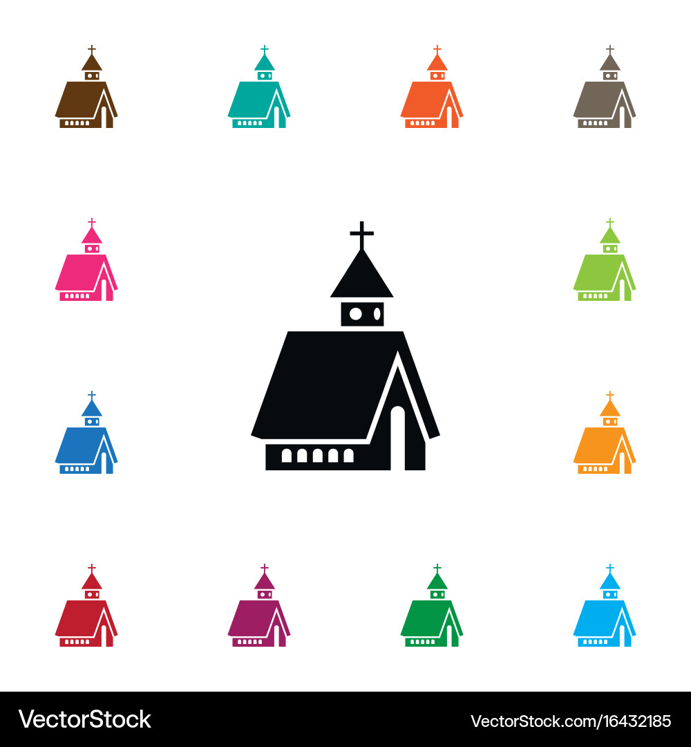 Isolated christian icon structure element vector image