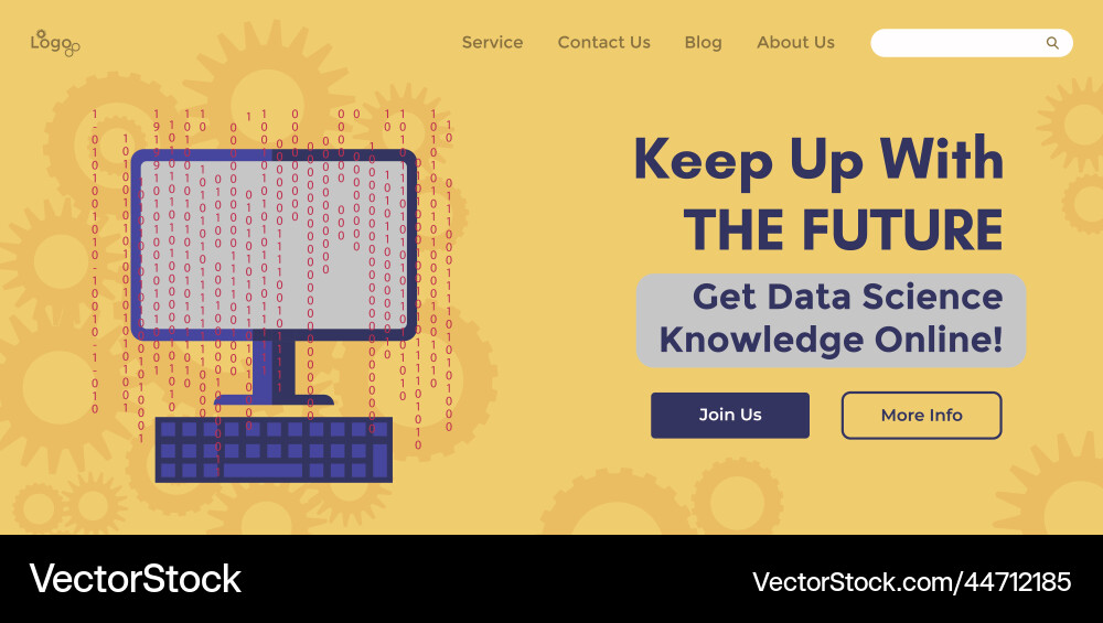Keep up with future get data science knowledge Keep up with future get data science knowledge vector image