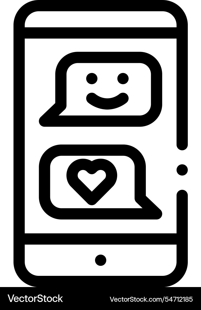Message icon thin linear style design isolated Message icon thin linear style design isolated vector image