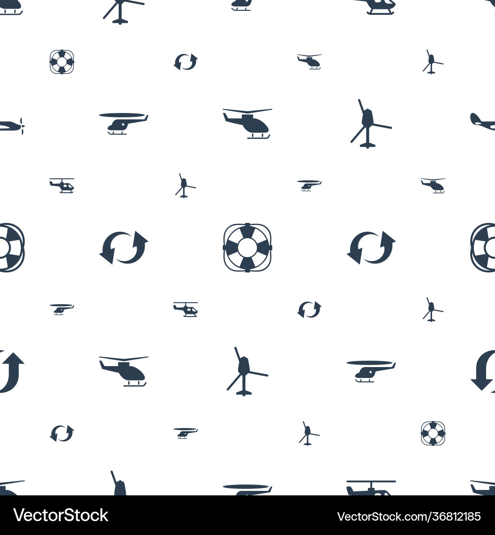 Rotate icons pattern seamless white background vector image