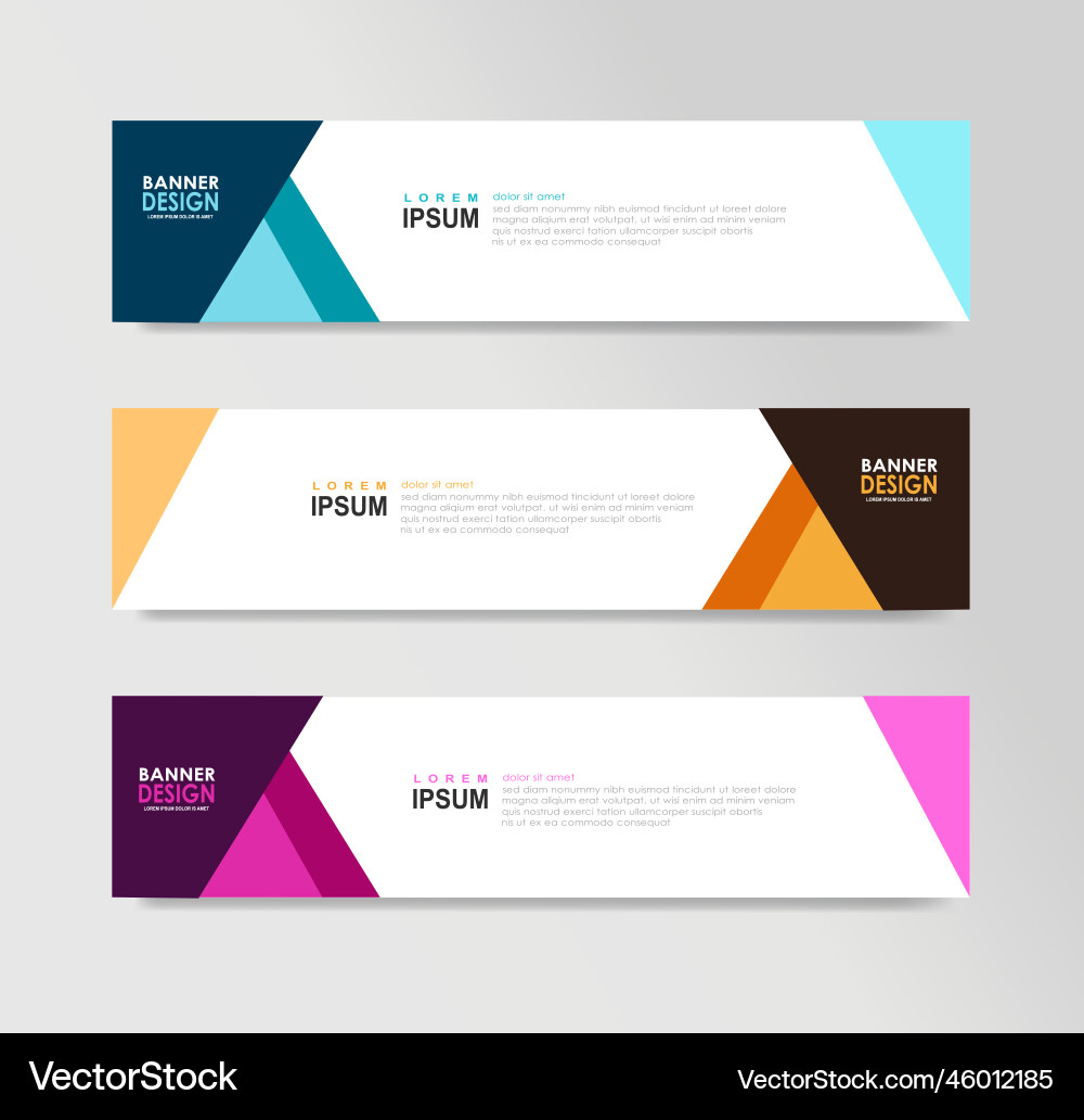 Templates of horizontal web banner website header Templates of horizontal web banner website header Vector Image