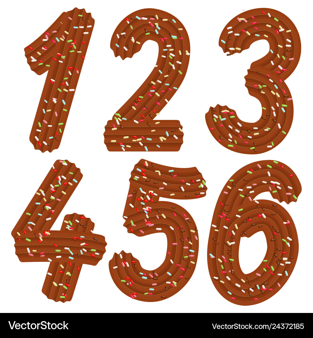 Tempting tipography font design 3d numbers 123456 Tempting tipography font design 3d numbers 123456 vector image