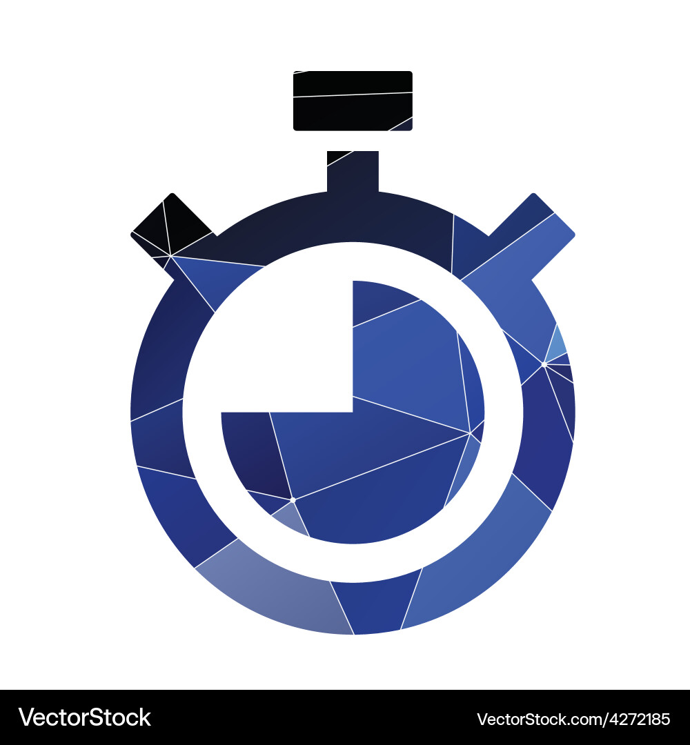 Timer icon abstract triangle vector image