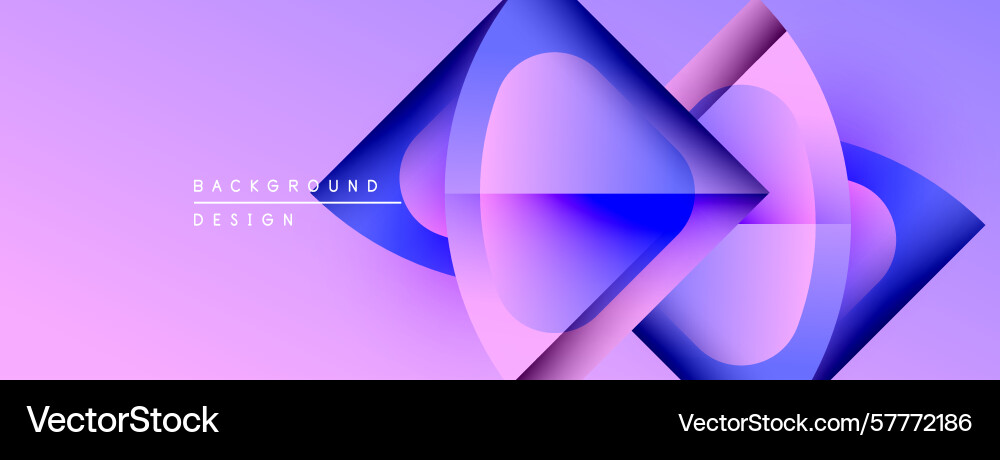 Abstract geometric shapes overlap creating Vector Image