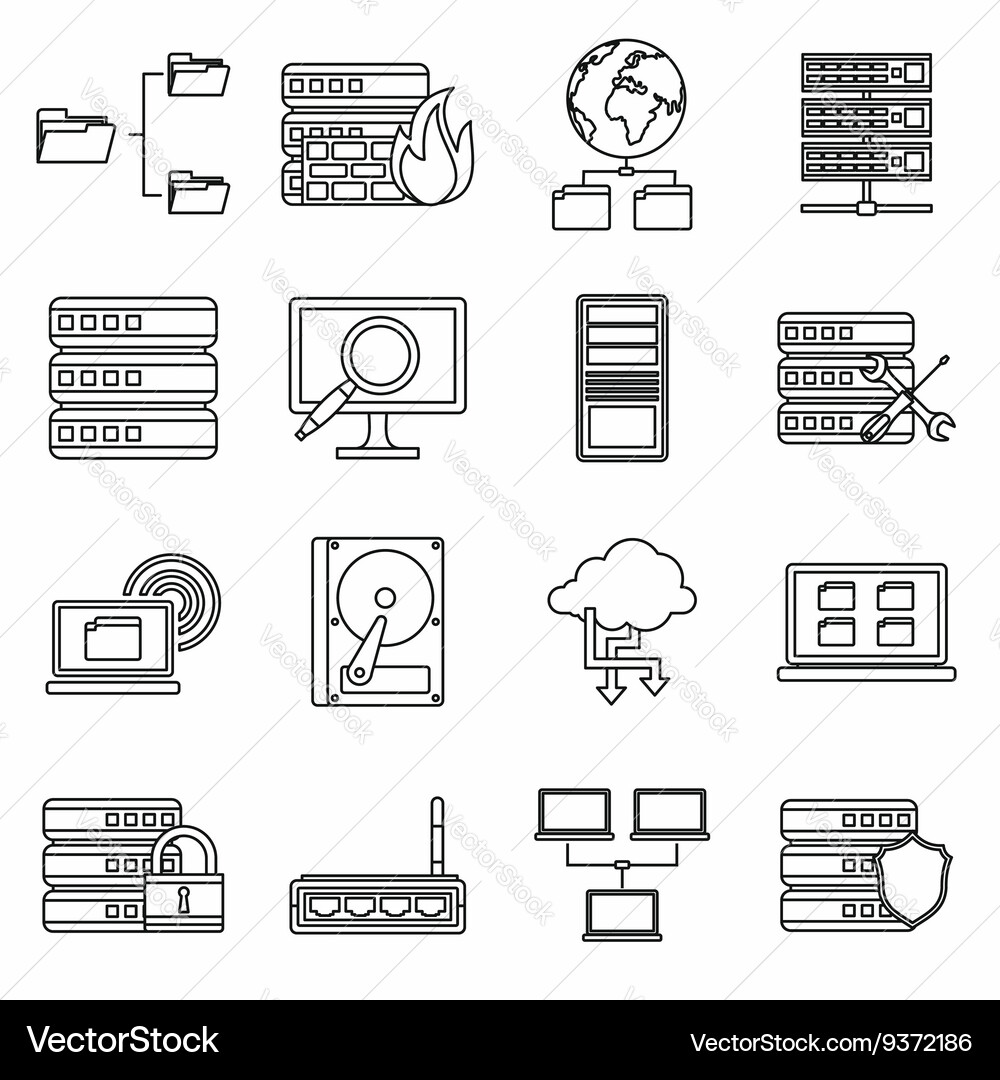 Big Data Icon Set - Data Analysis vector image