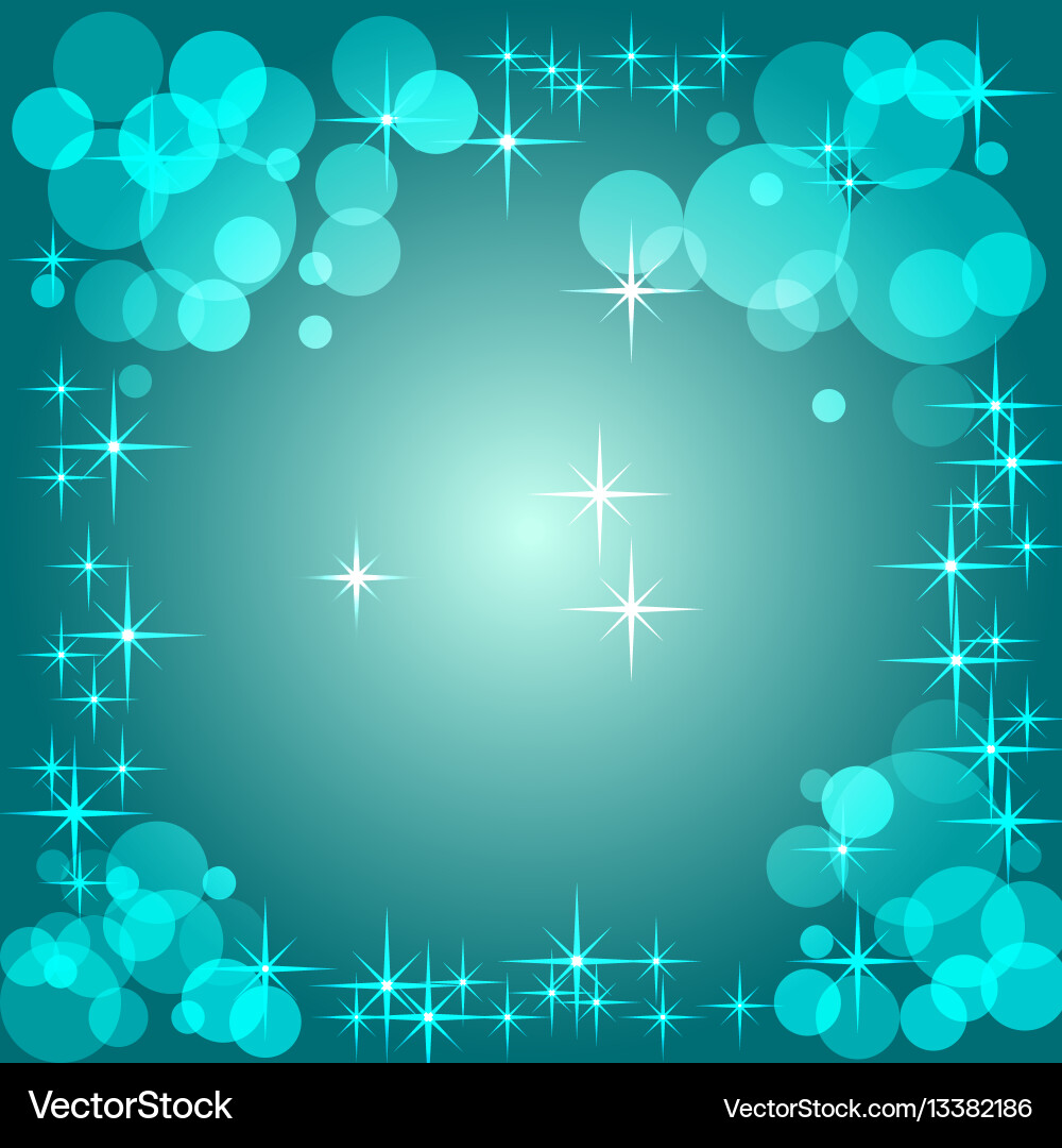 Blue gradient background with bokeh vector image