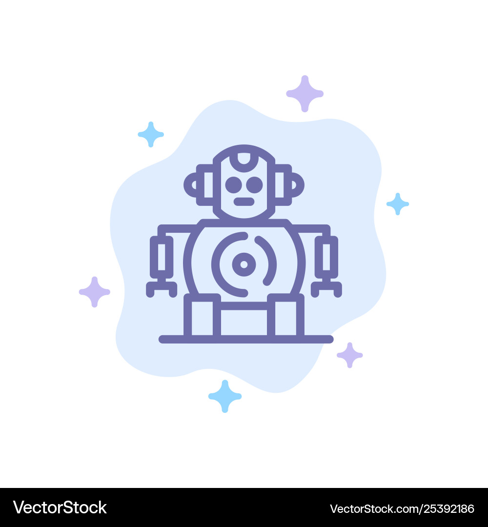 Cnc robotics technology blue icon on abstract Cnc robotics technology blue icon on abstract Vector Image
