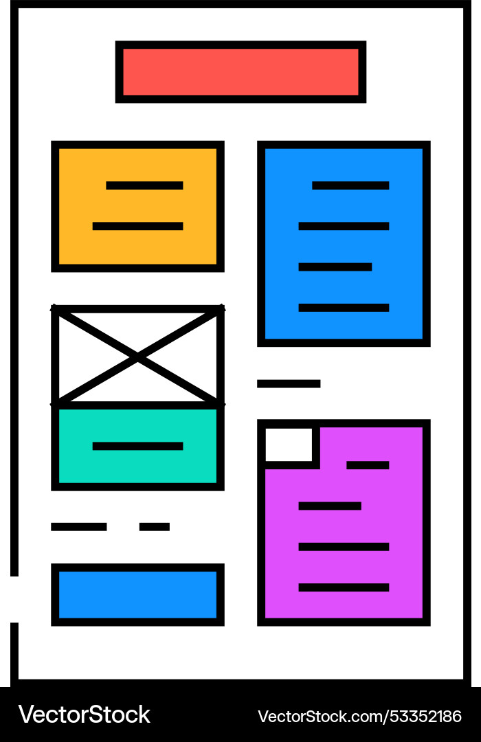 Document layout technical writer icon color Vector Image