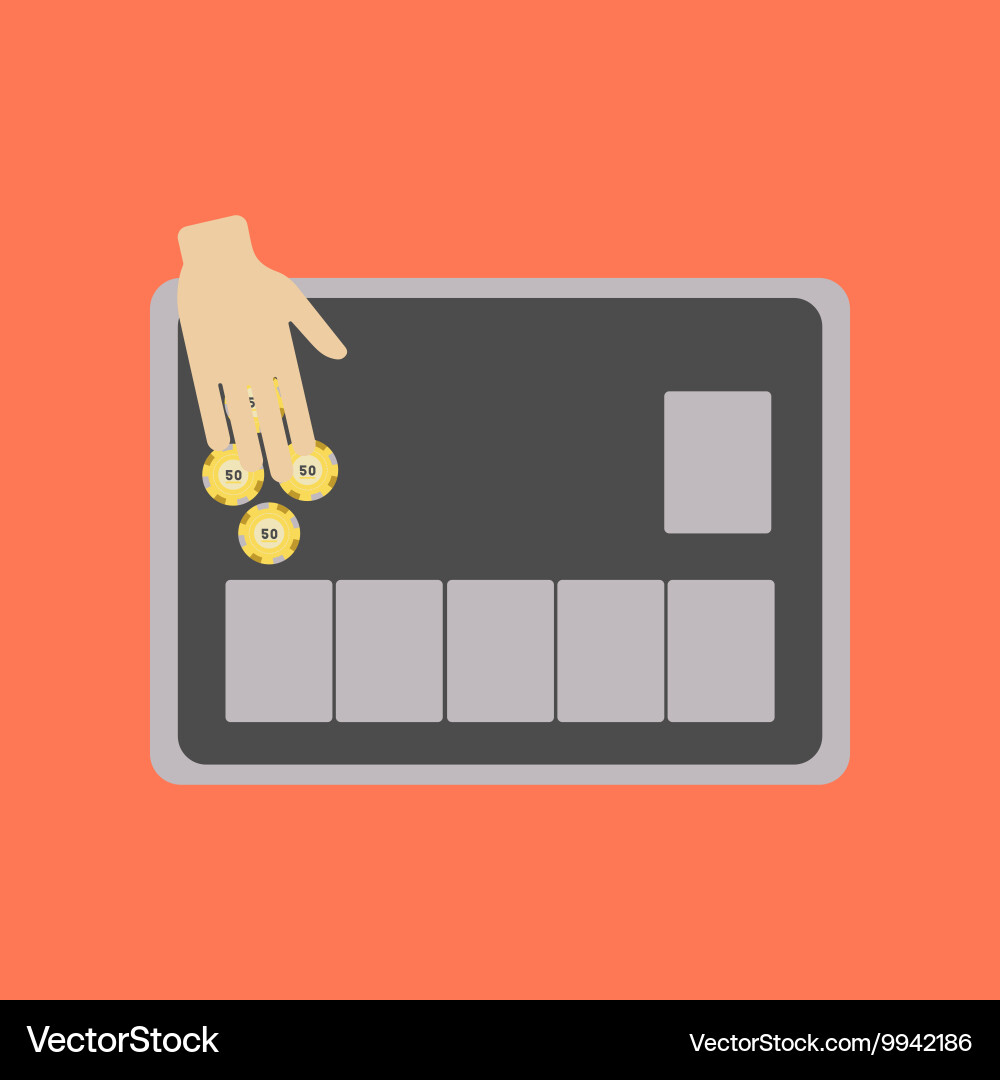 Flat icon on stylish background game table vector image