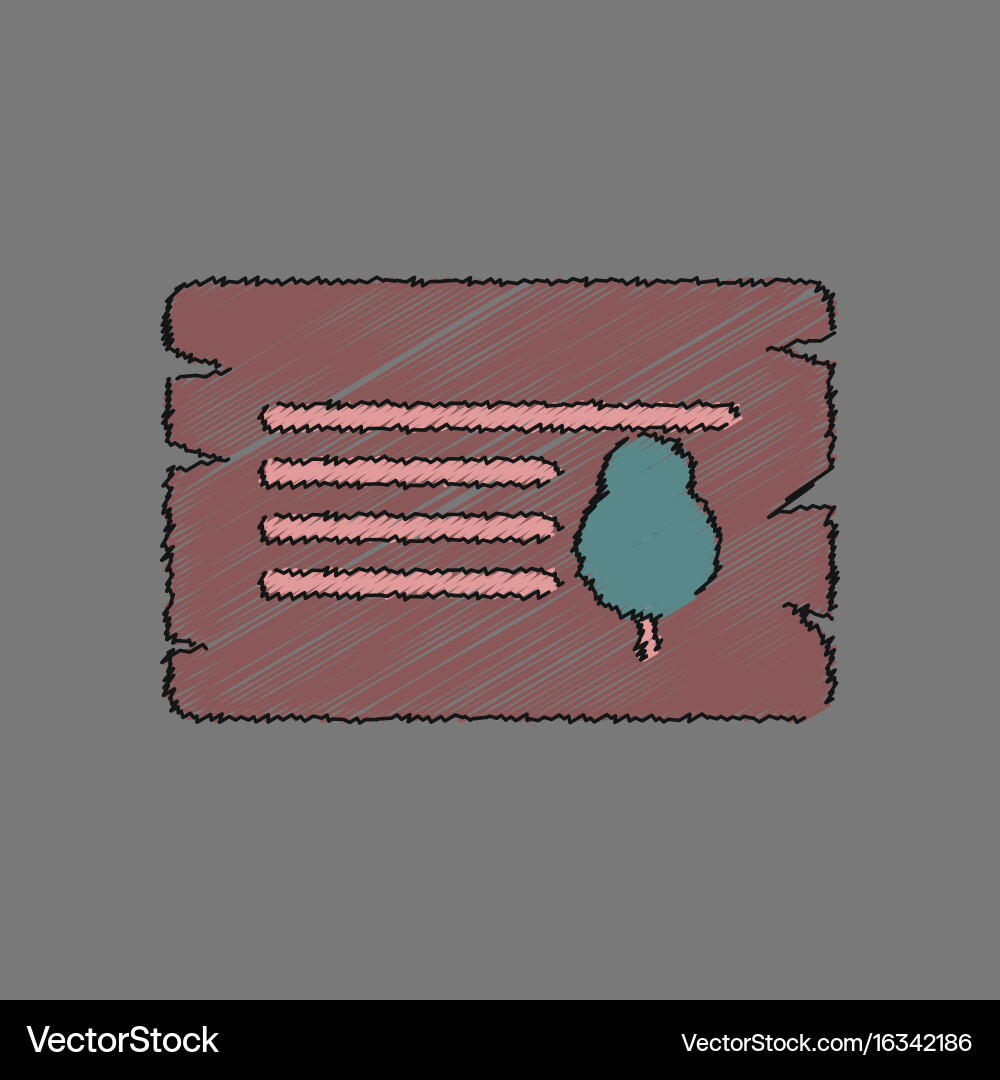 Flat shading style icon paper from tree vector image