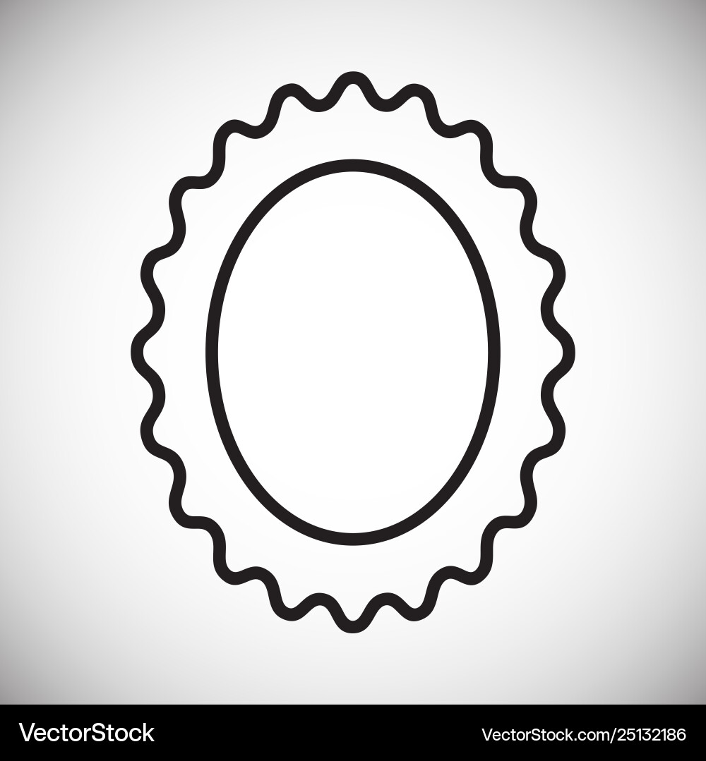 Frame icon on background for graphic and web Vector Image