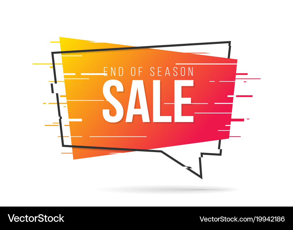 Glitch style distorted sliced speech bubble vector image