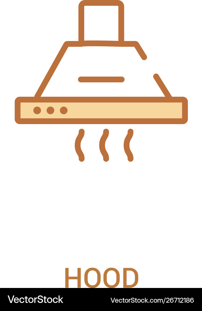 Hood concept 2 colored icon simple line element Hood concept 2 colored icon simple line element vector image
