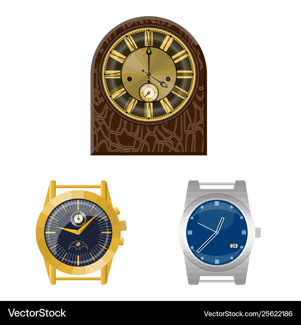 Isolated object clock and time symbol Vector Image