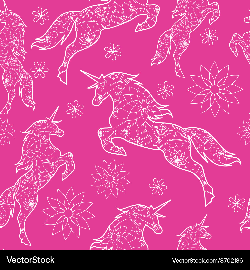 Magical Unicorn Pattern Vector Image