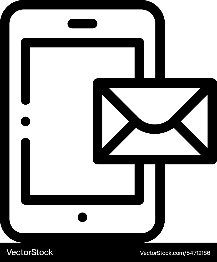 Message icon thin linear style design isolated Message icon thin linear style design isolated vector image
