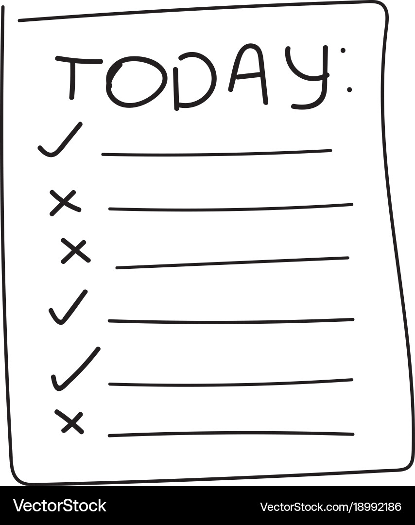 Outline check to do list bullet vector image