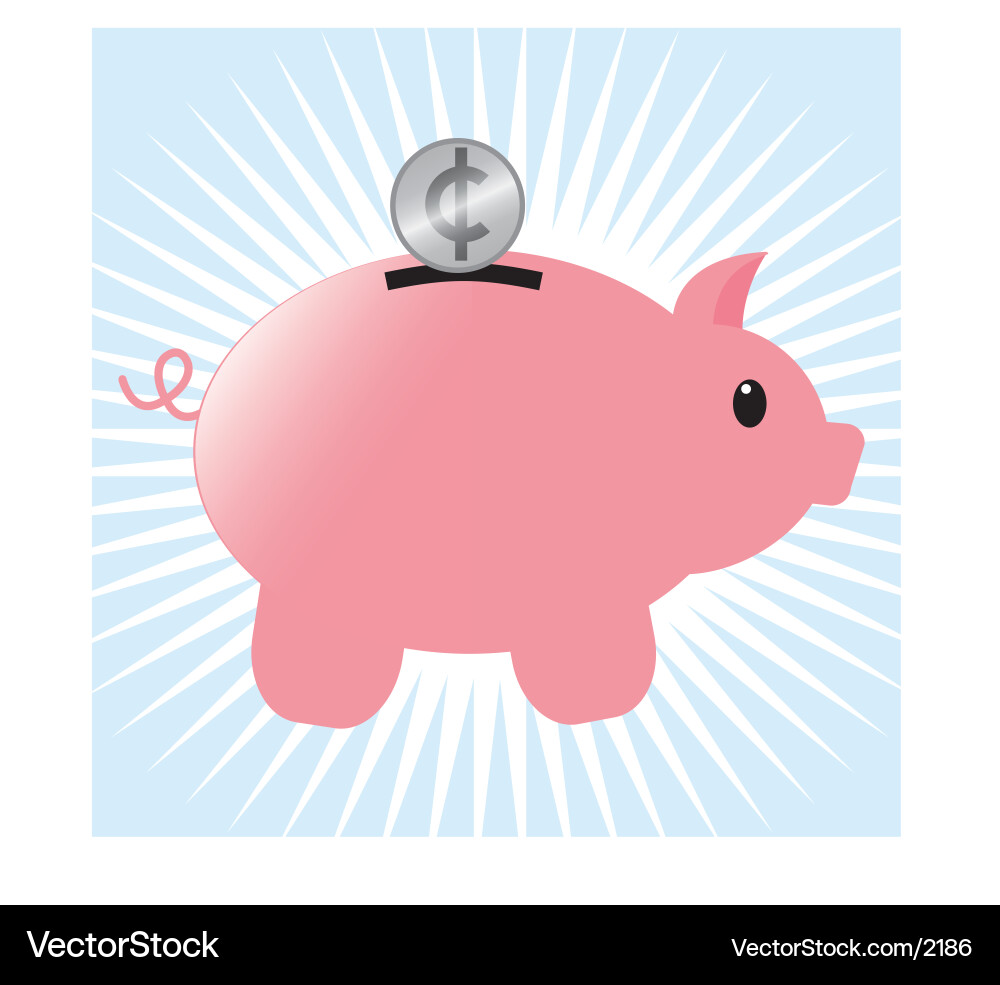 Piggy bank Royalty Free Vector Image - VectorStock