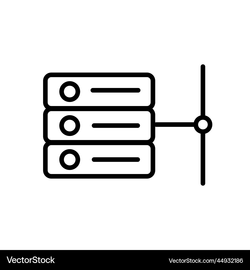 Server icon to connect the web or hosting vector image