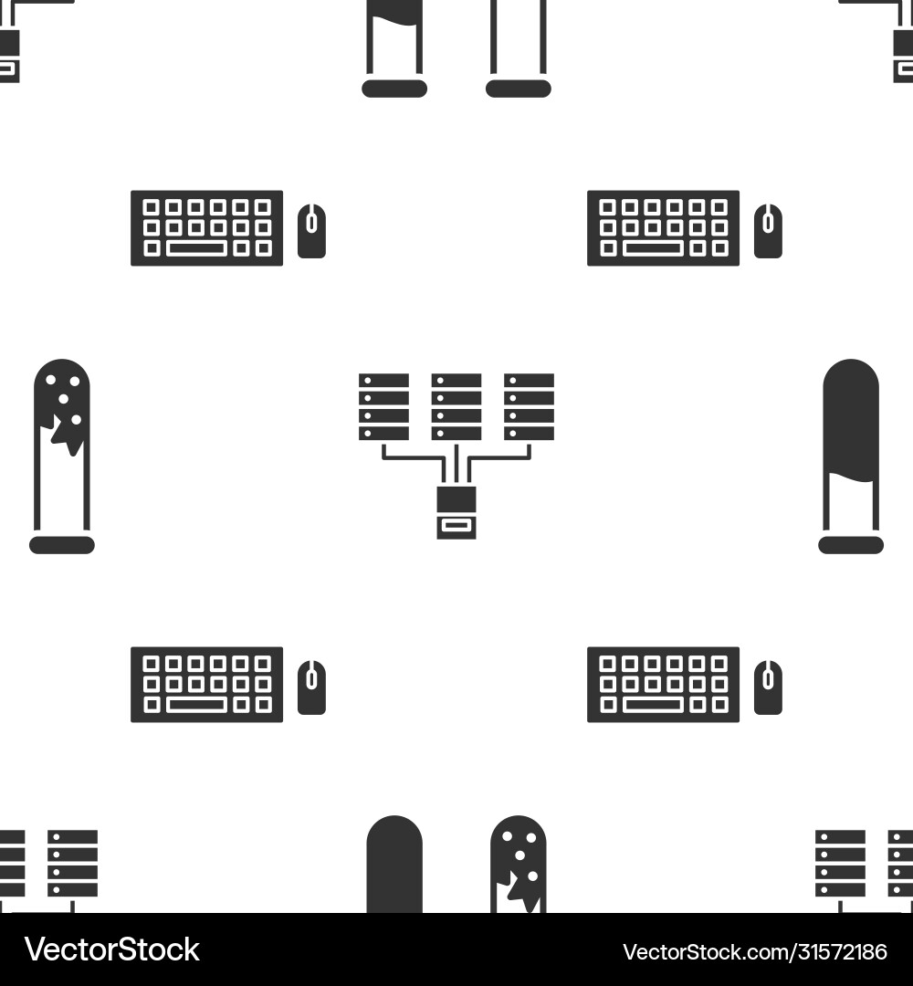 Set test tube and flask server data web hosting Set test tube and flask server data web hosting vector image