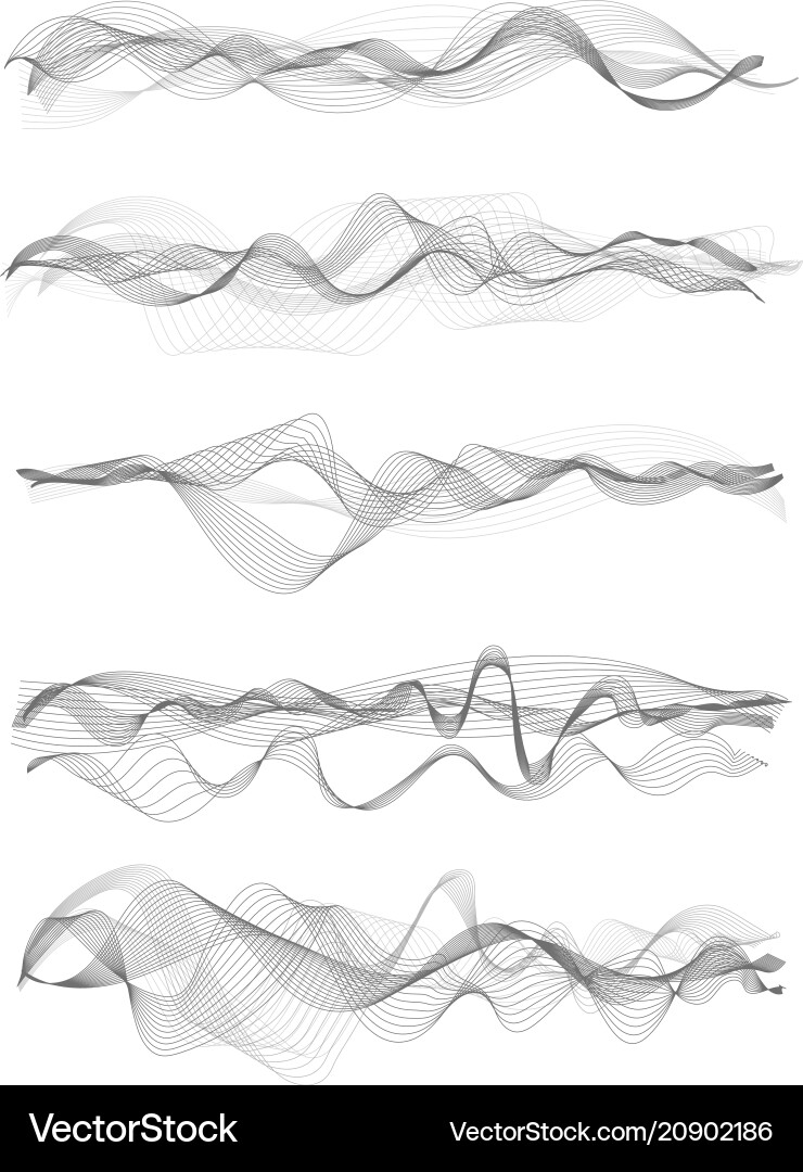 Sound Wave Patterns Vector Image