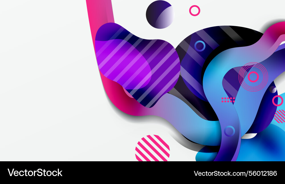 Vibrant abstract background overlapping shapes Vector Image