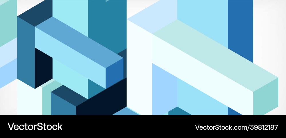 Abstract background 3d cubes cubic elements vector image